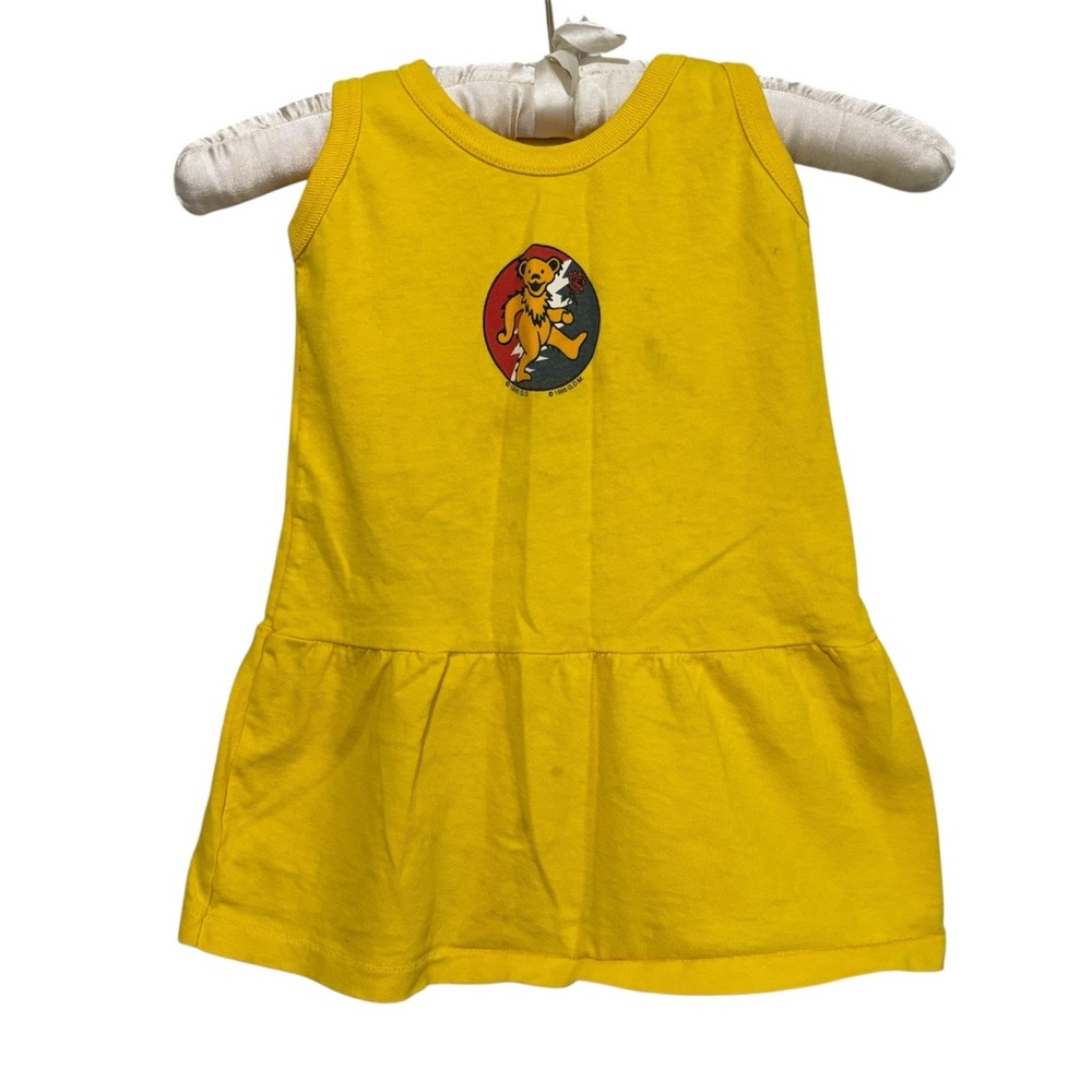 Grateful Dead Dress Yellow Kids Size 4 - Picture 2 of 6